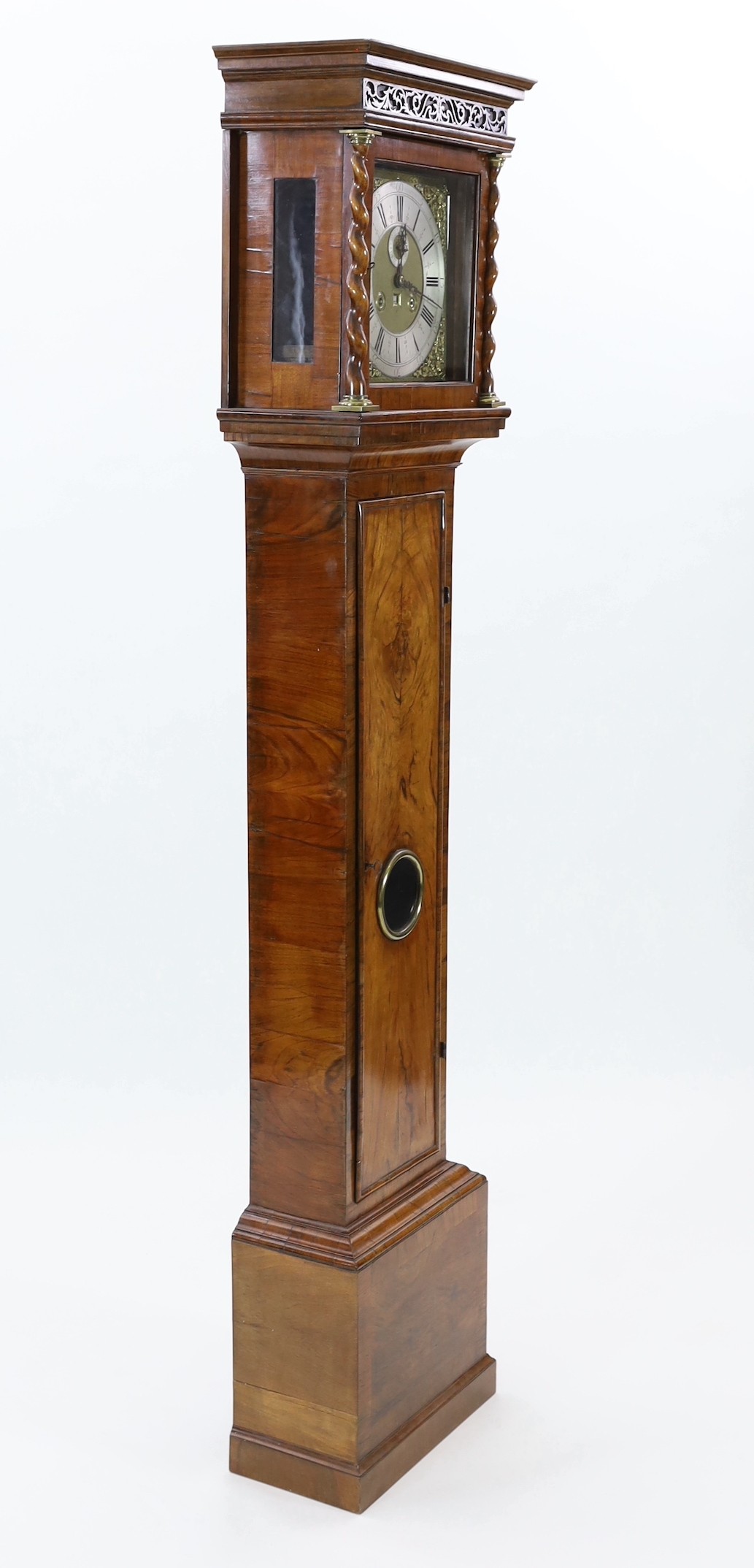 John Miller of London, apprenticed to Joseph Knibb. A William III walnut eight day longcase clock, W.48cm H.213cm